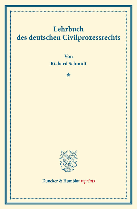 Cover Lehrbuch des deutschen Civilprozessrechts