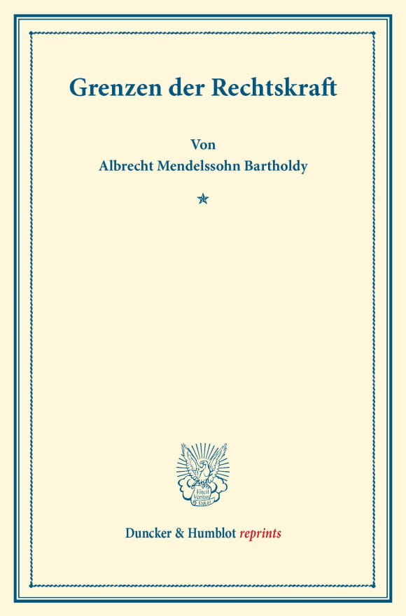 Cover Grenzen der Rechtskraft