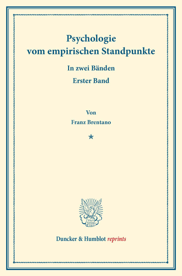 Cover Psychologie vom empirischen Standpunkte