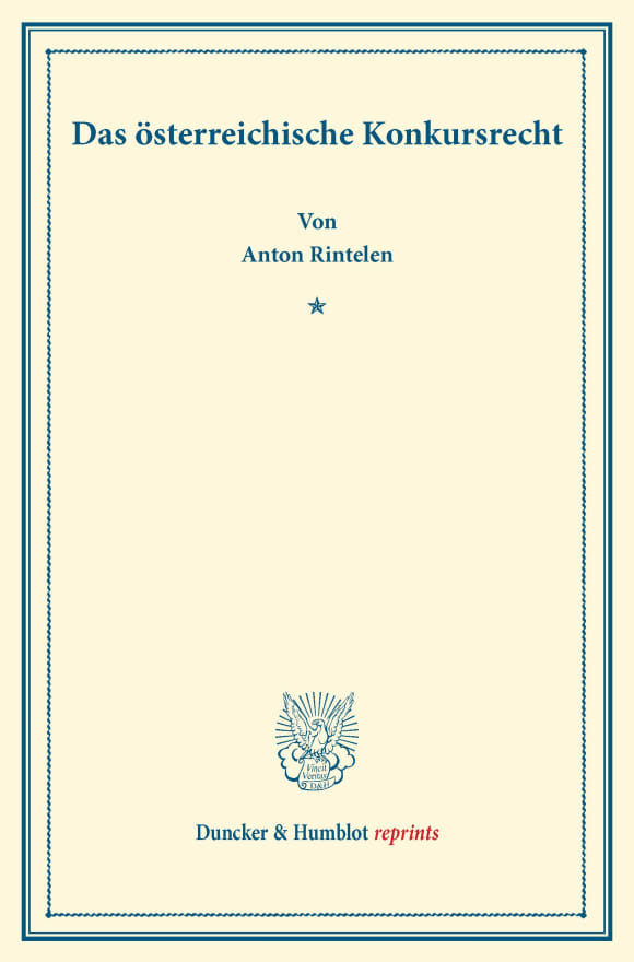 Cover Das österreichische Konkursrecht