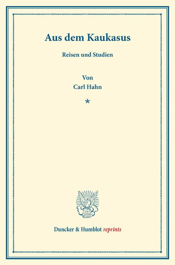 Cover Aus dem Kaukasus