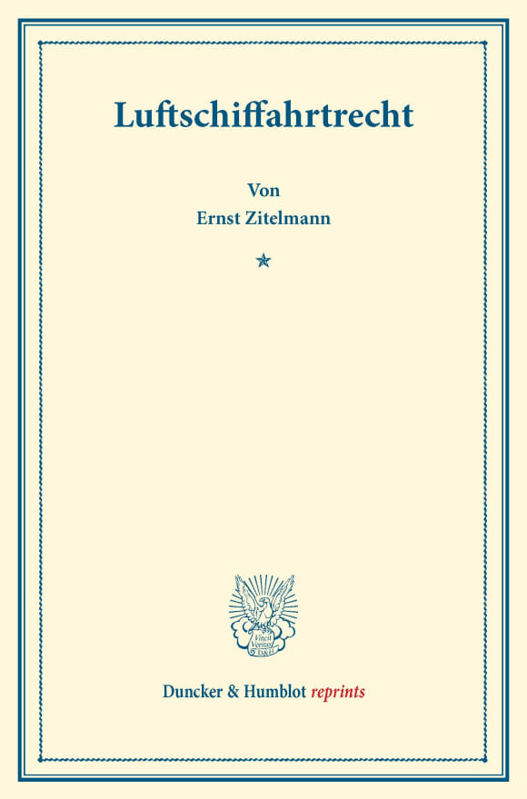 Cover Luftschiffahrtrecht