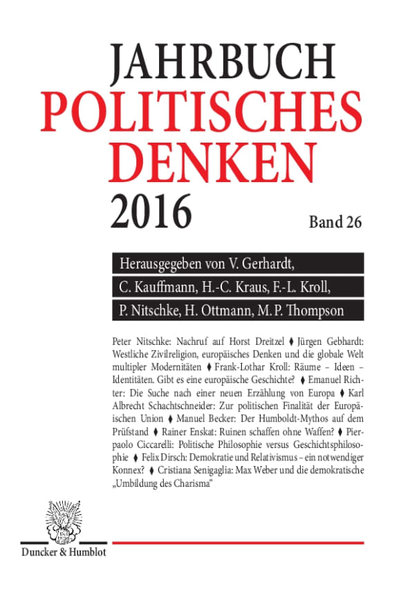 Cover Politisches Denken. Jahrbuch 2016