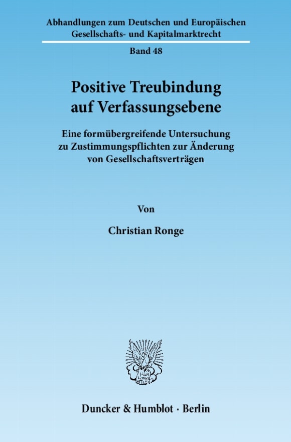 Cover Positive Treubindung auf Verfassungsebene