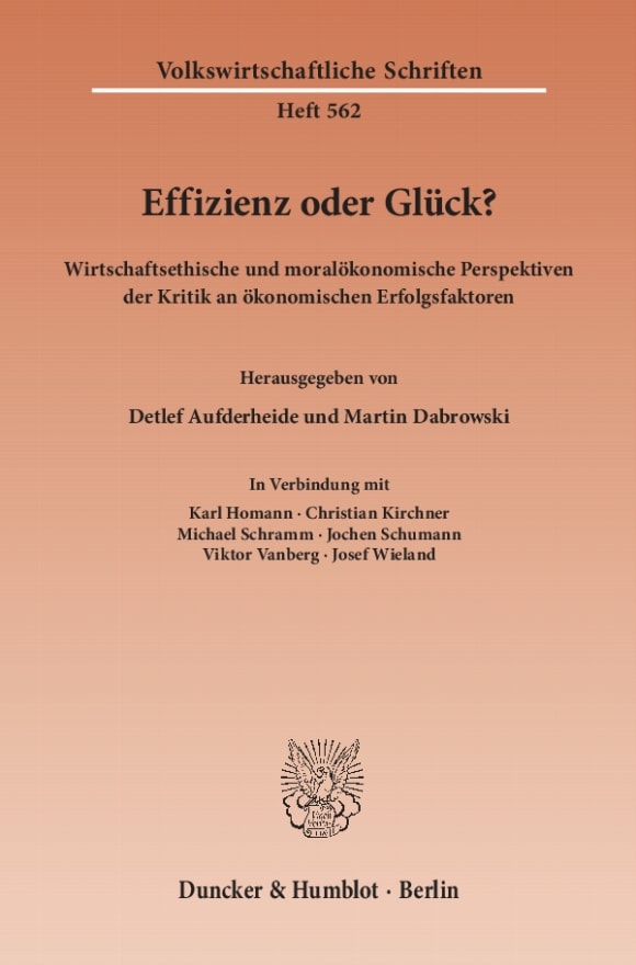 Cover Effizienz oder Glück?