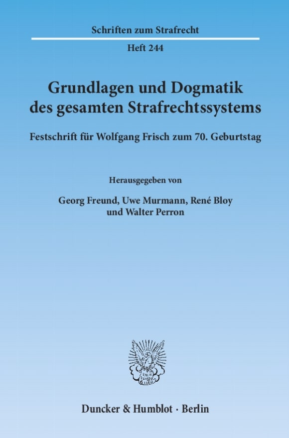 Cover Grundlagen und Dogmatik des gesamten Strafrechtssystems