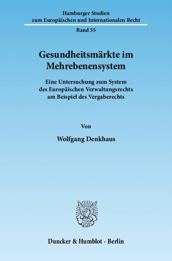 Cover Gesundheitsmärkte im Mehrebenensystem