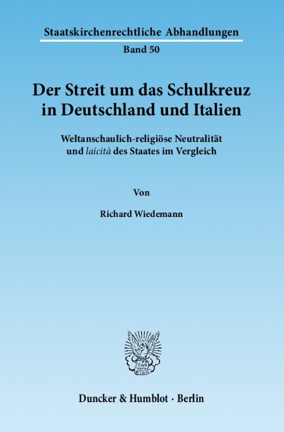 Cover Der Streit um das Schulkreuz in Deutschland und Italien