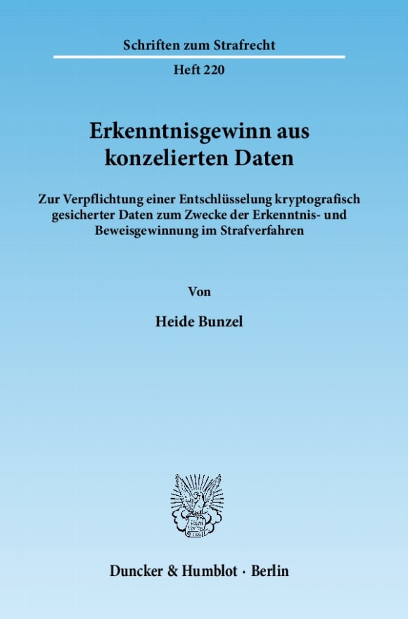 Cover Erkenntnisgewinn aus konzelierten Daten