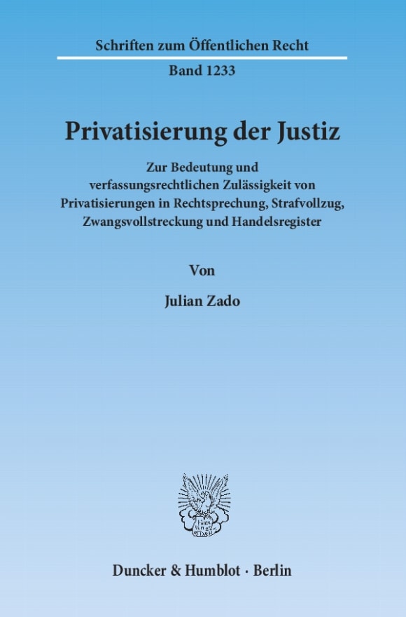 Cover Privatisierung der Justiz