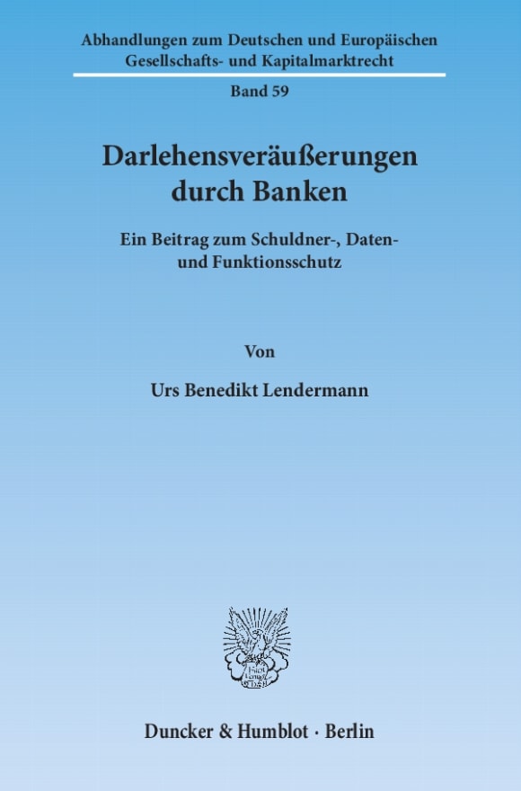 Cover Darlehensveräußerungen durch Banken