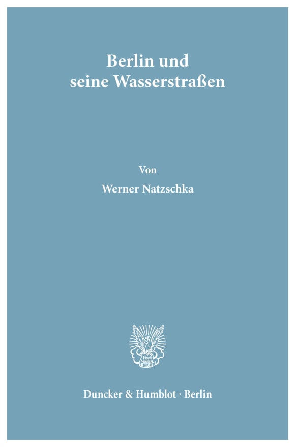 Cover Berlin und seine Wasserstraßen