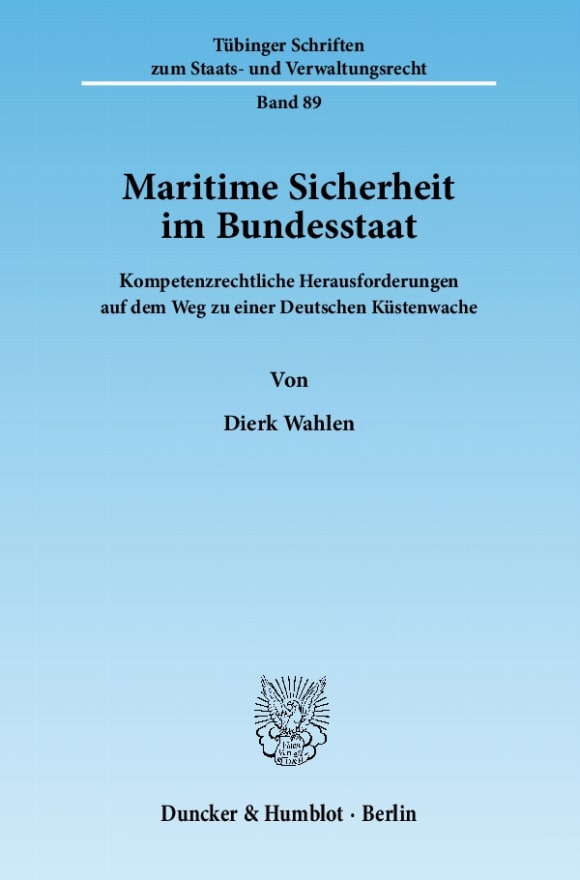 Cover Maritime Sicherheit im Bundesstaat