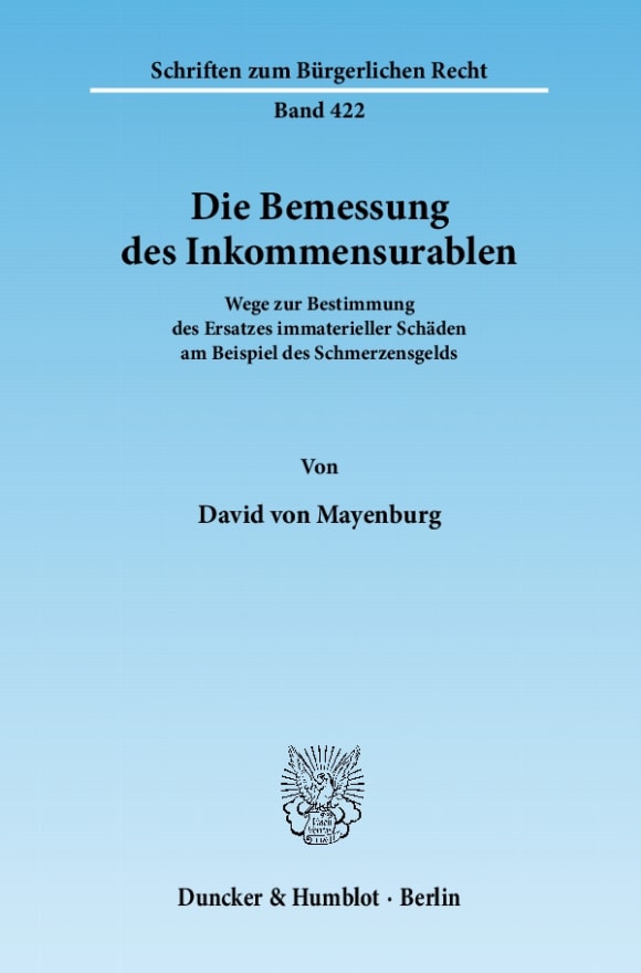 Cover Die Bemessung des Inkommensurablen