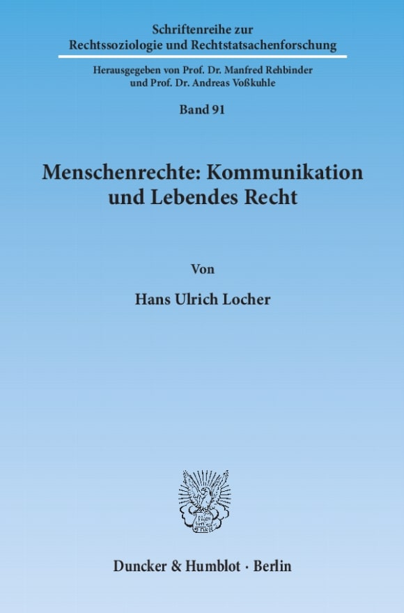 Cover Menschenrechte: Kommunikation und Lebendes Recht