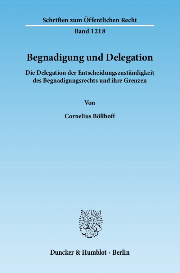 Cover Begnadigung und Delegation