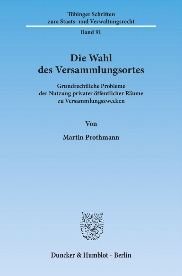 Cover Die Wahl des Versammlungsortes