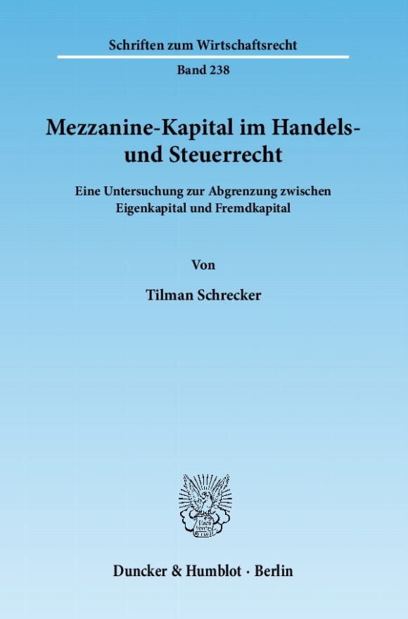 Cover Mezzanine-Kapital im Handels- und Steuerrecht