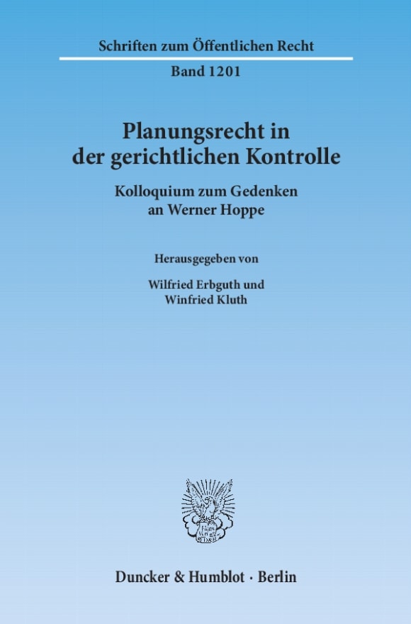 Cover Planungsrecht in der gerichtlichen Kontrolle