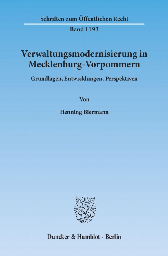 Cover Verwaltungsmodernisierung in Mecklenburg-Vorpommern