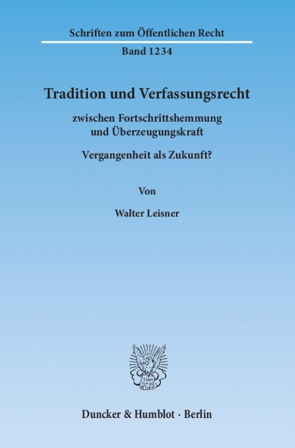 Cover Tradition und Verfassungsrecht