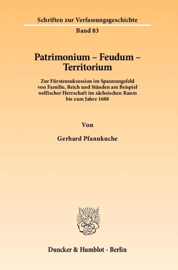 Cover Patrimonium - Feudum - Territorium