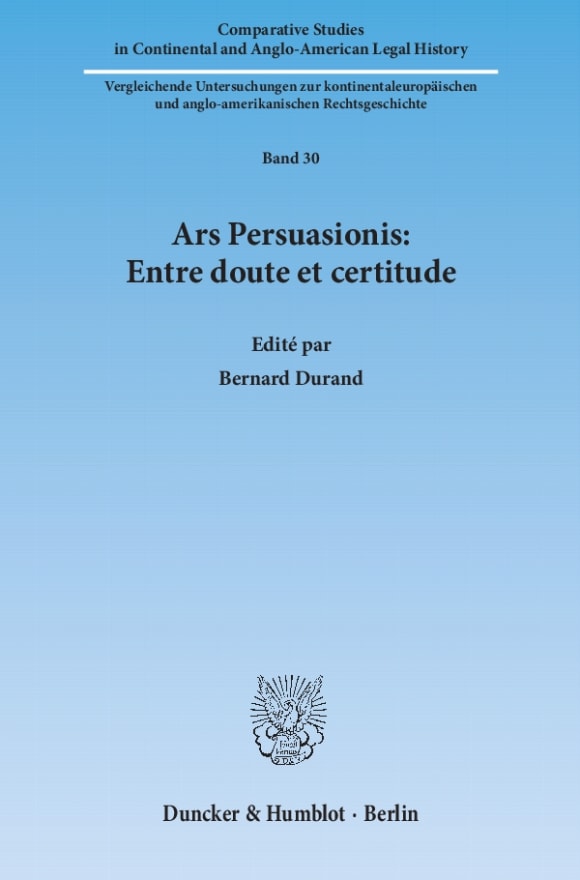 Cover Ars Persuasionis: Entre doute et certitude