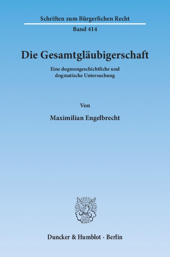 Cover Die Gesamtgläubigerschaft