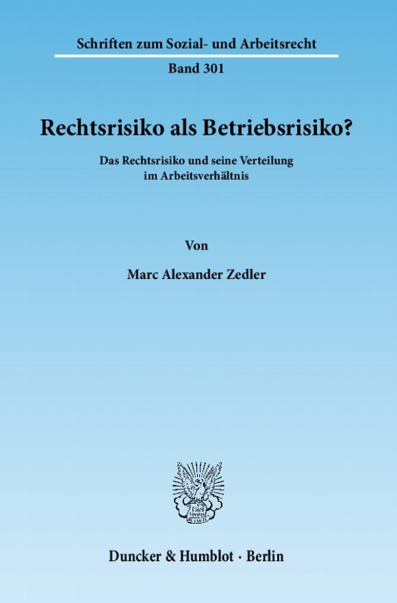 Cover Rechtsrisiko als Betriebsrisiko?