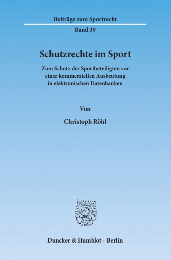 Cover Schutzrechte im Sport