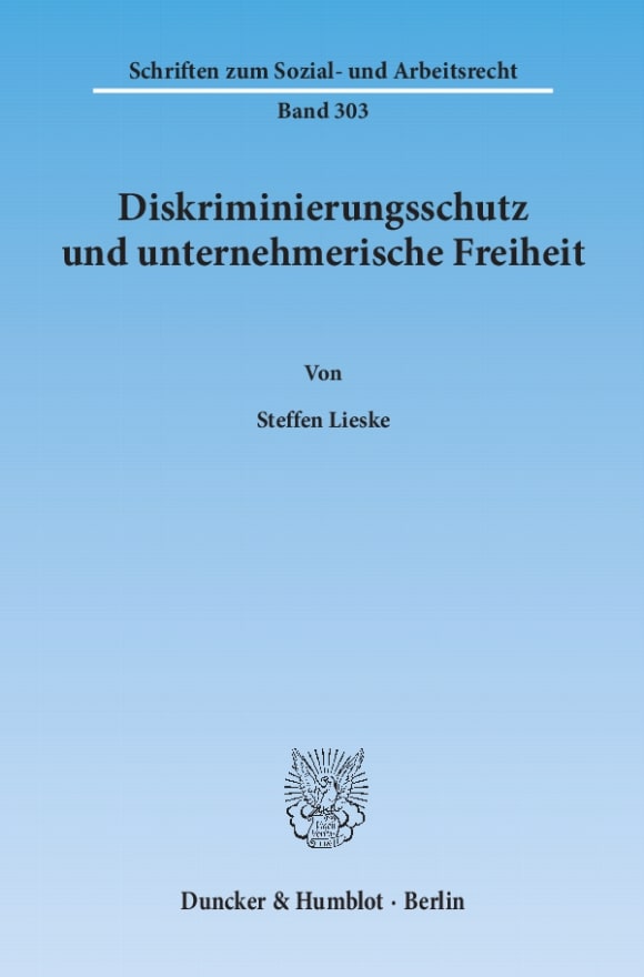 Cover Diskriminierungsschutz und unternehmerische Freiheit