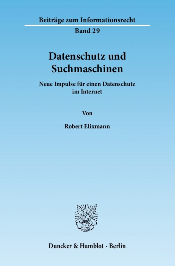 Cover Datenschutz und Suchmaschinen