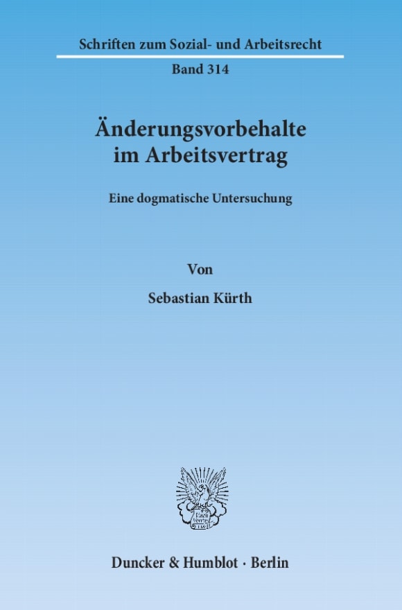 Cover Änderungsvorbehalte im Arbeitsvertrag