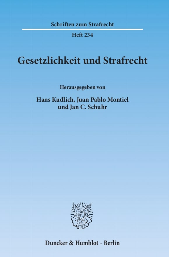 Cover Gesetzlichkeit und Strafrecht