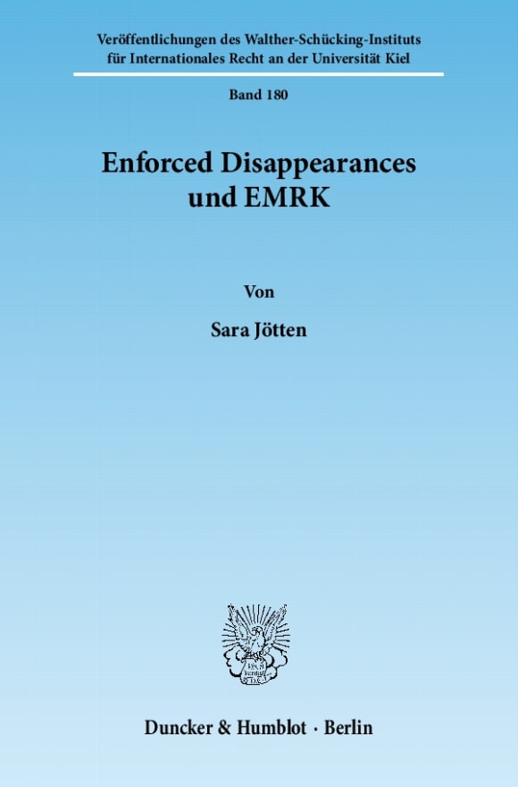 Cover Enforced Disappearances und EMRK