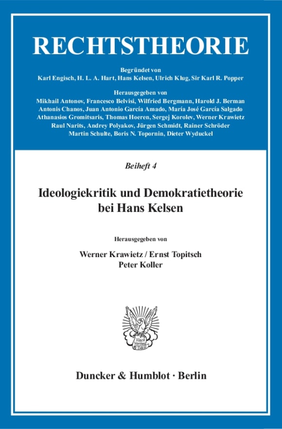 Cover Ideologiekritik und Demokratietheorie bei Hans Kelsen