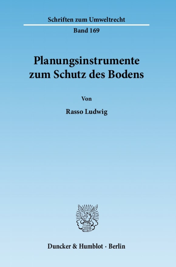 Cover Planungsinstrumente zum Schutz des Bodens