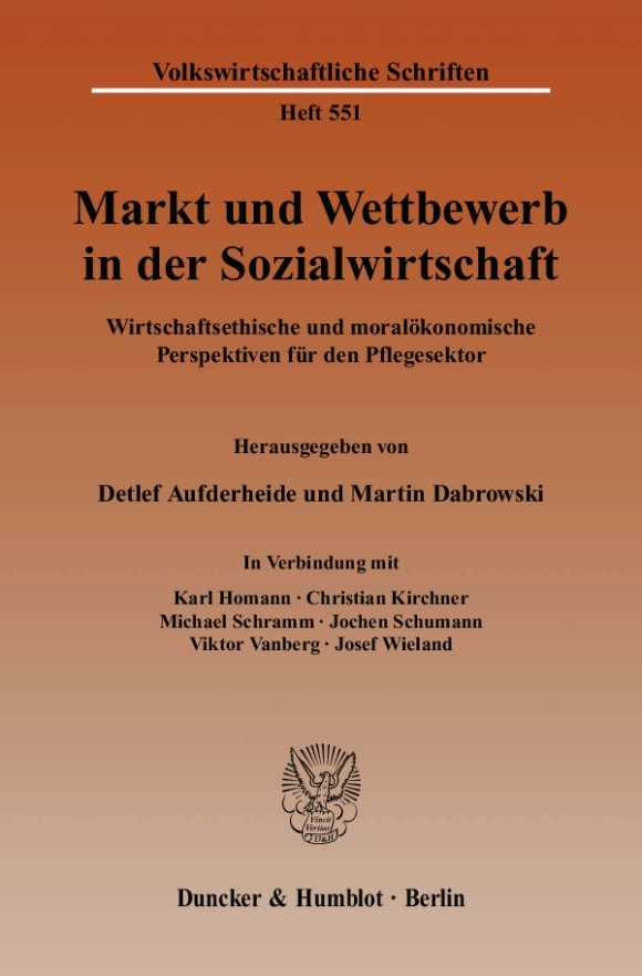 Cover Markt und Wettbewerb in der Sozialwirtschaft