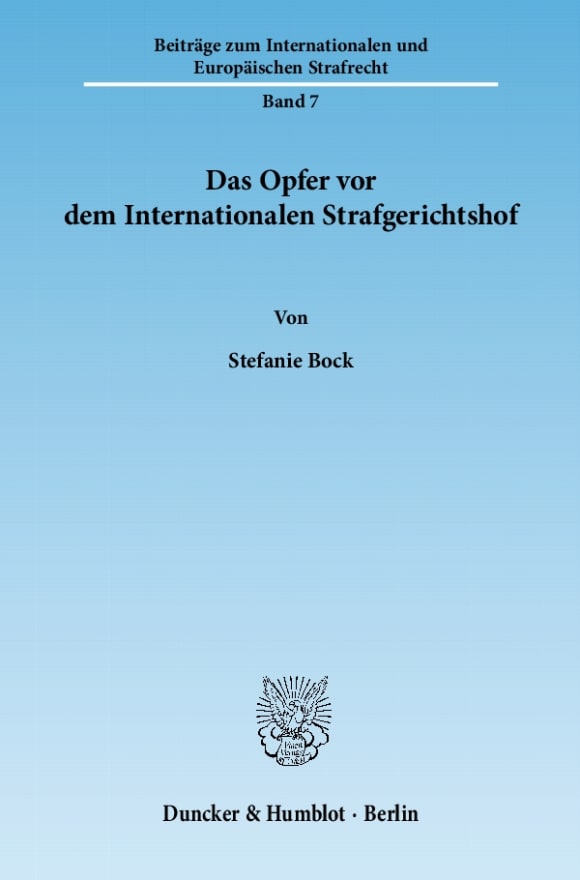 Cover Das Opfer vor dem Internationalen Strafgerichtshof