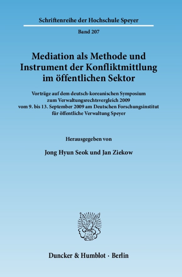 Cover Mediation als Methode und Instrument der Konfliktmittlung im öffentlichen Sektor