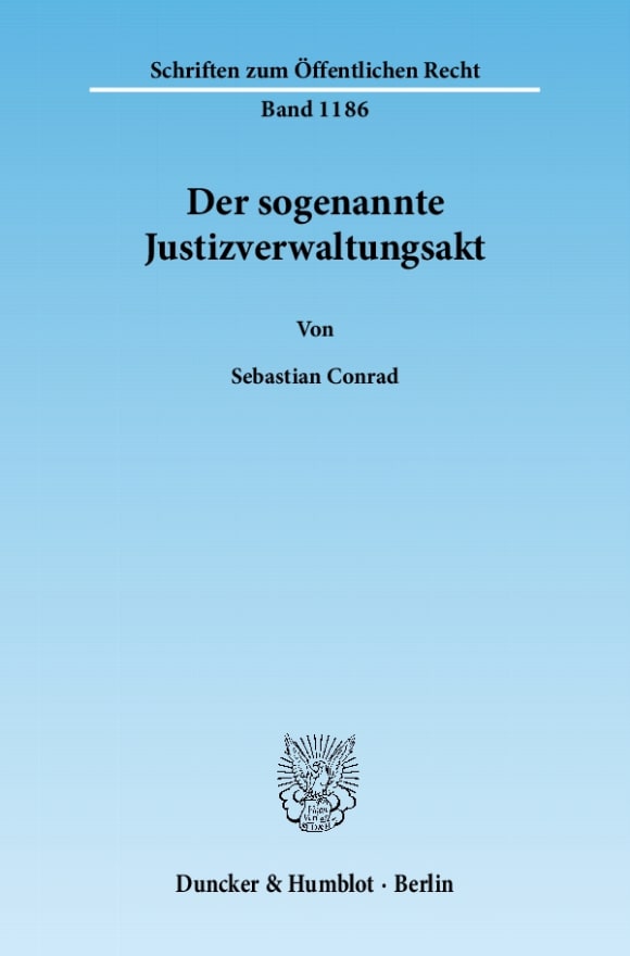 Cover Der sogenannte Justizverwaltungsakt