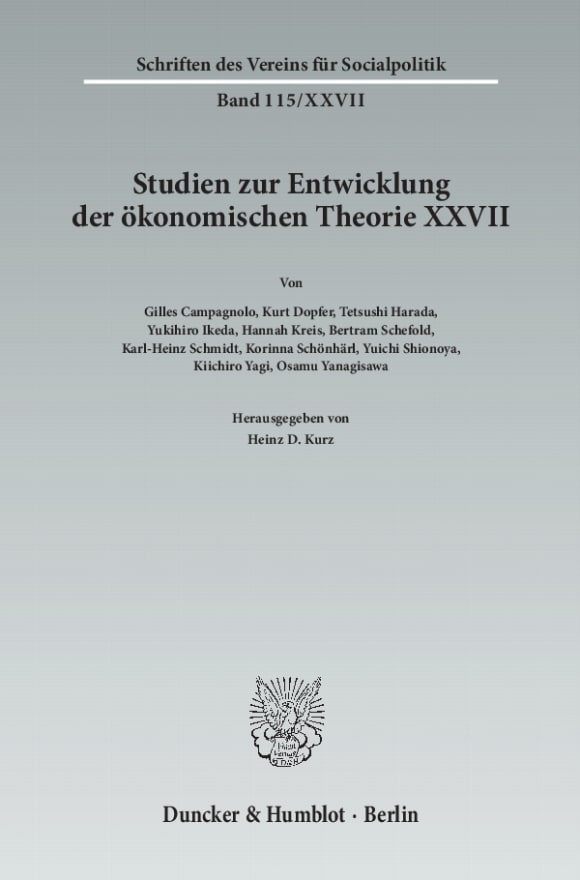 Cover Der Einfluss deutschsprachigen wirtschaftswissenschaftlichen Denkens in Japan