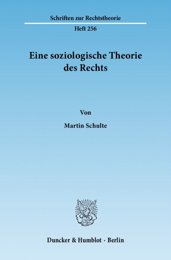 Cover Eine soziologische Theorie des Rechts