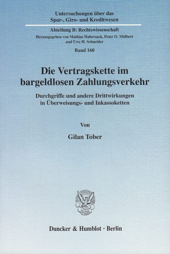 Cover Die Vertragskette im bargeldlosen Zahlungsverkehr