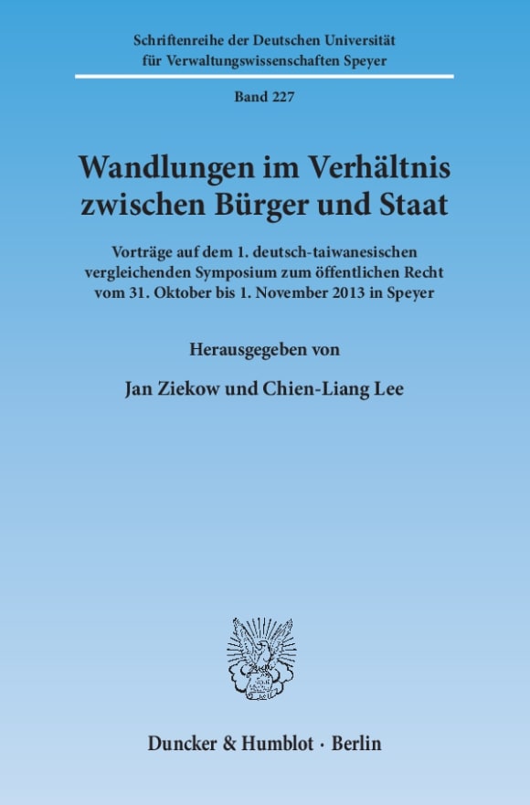 Cover Wandlungen im Verhältnis zwischen Bürger und Staat