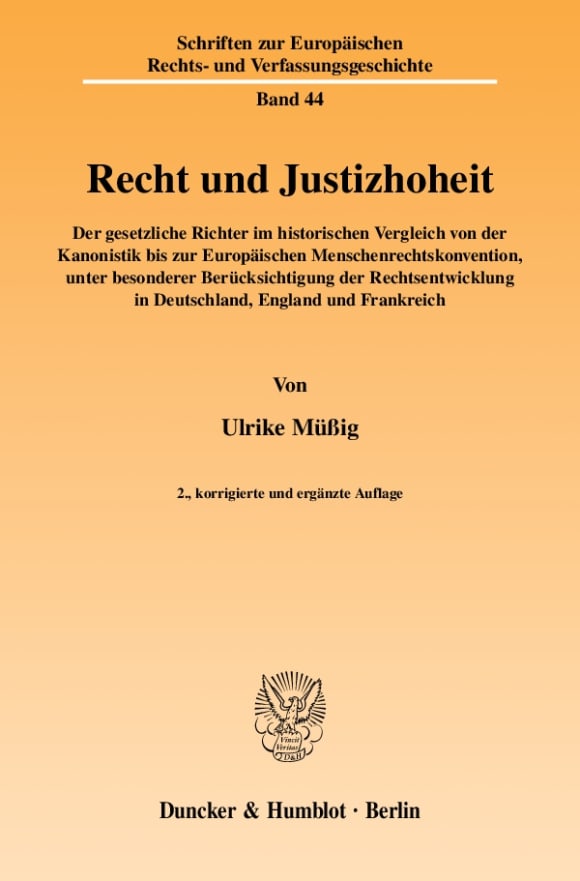 Cover Recht und Justizhoheit