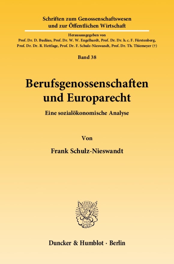 Cover Berufsgenossenschaften und Europarecht