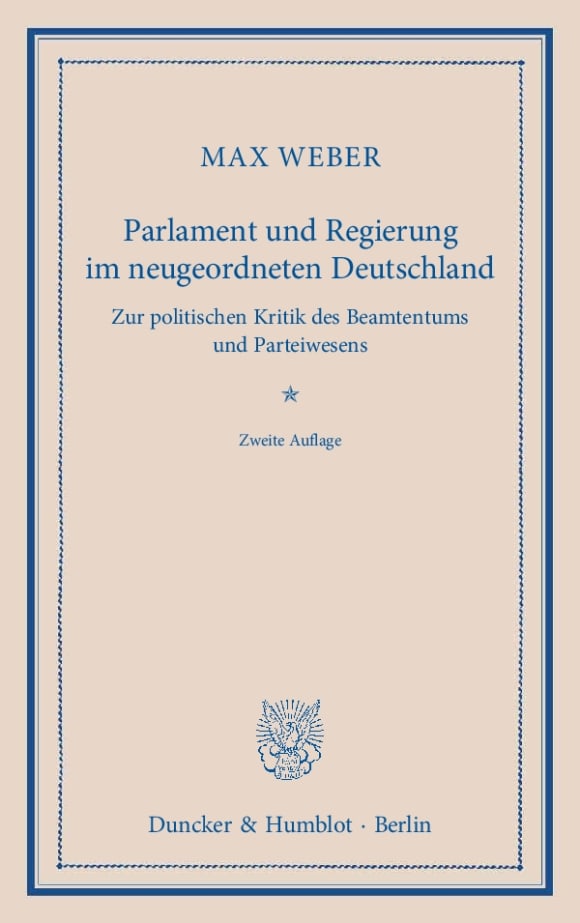 Cover Parlament und Regierung im neugeordneten Deutschland