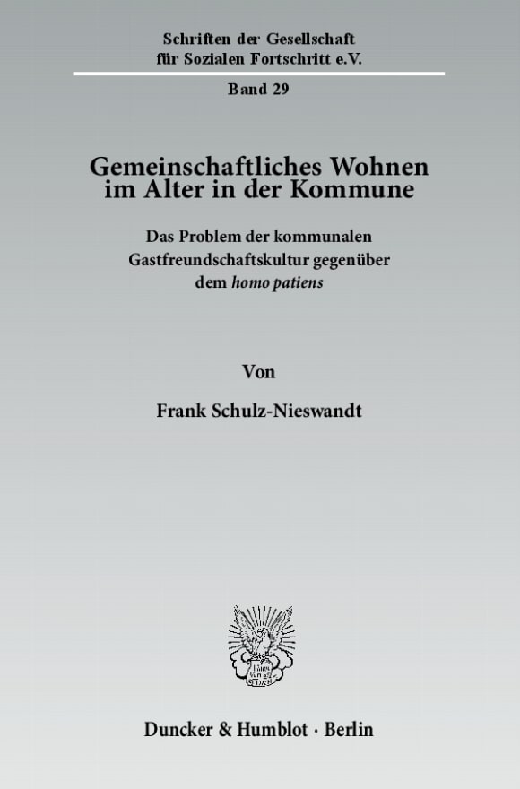 Cover Gemeinschaftliches Wohnen im Alter in der Kommune