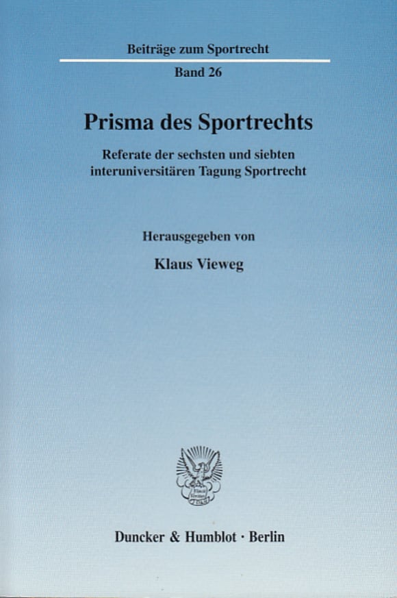 Cover Prisma des Sportrechts